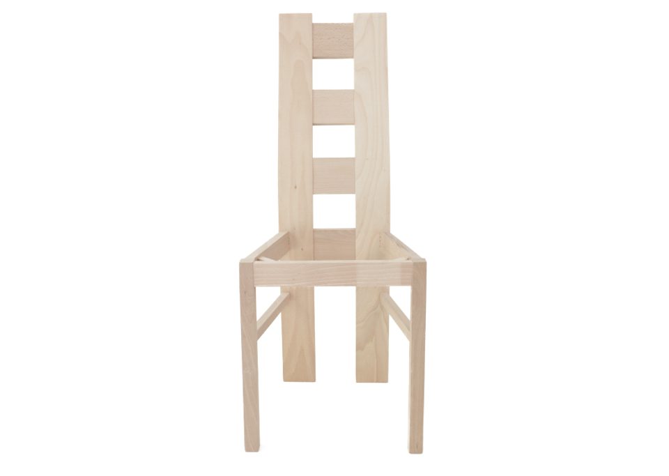 Stelaż krzesła wykonany z drewna bukowego.